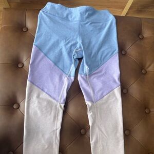 Outdoor Voices Leggings in White Blue and Purple